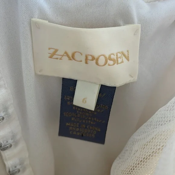 NWOT Zac Posen White Corset Dress with Sweetheart Neckline Size 6 - Picture 8 of 13